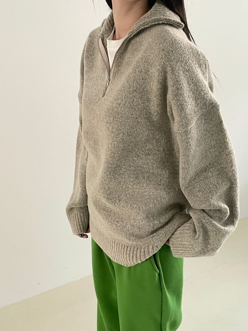 Arendal half zip-up knit