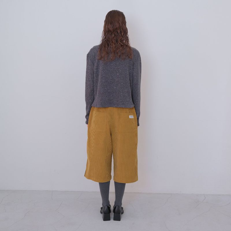 Olive Corduroy Snap Bermuda Pants