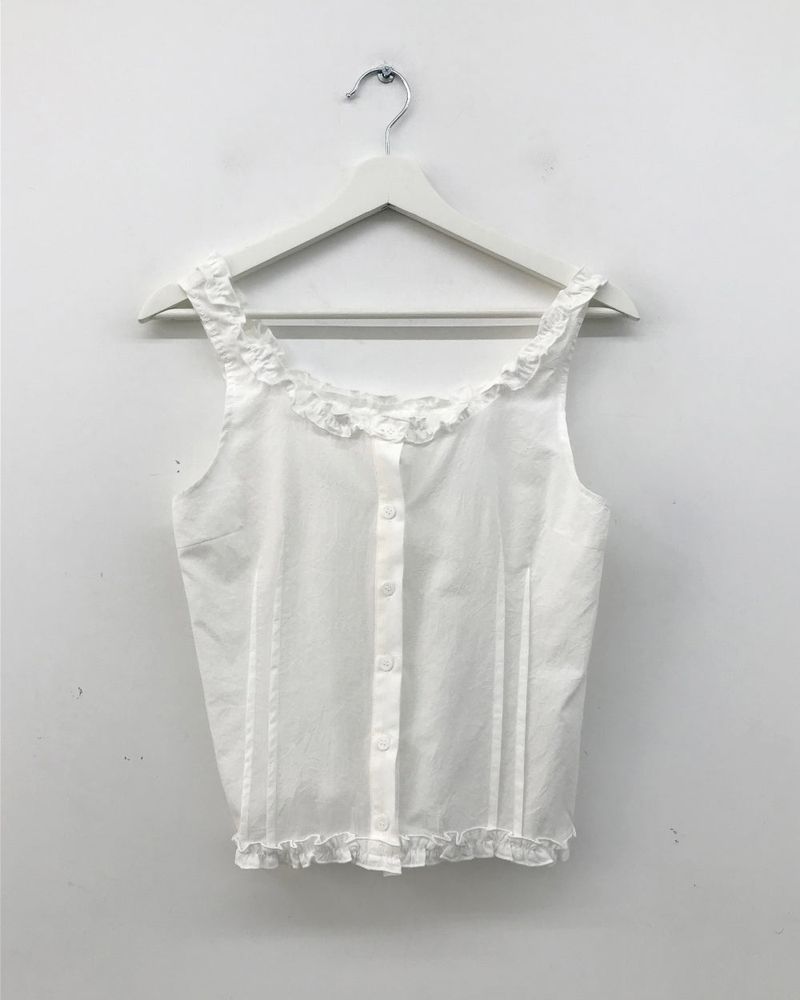 Alpen Frill Button Sleeveless (3color)