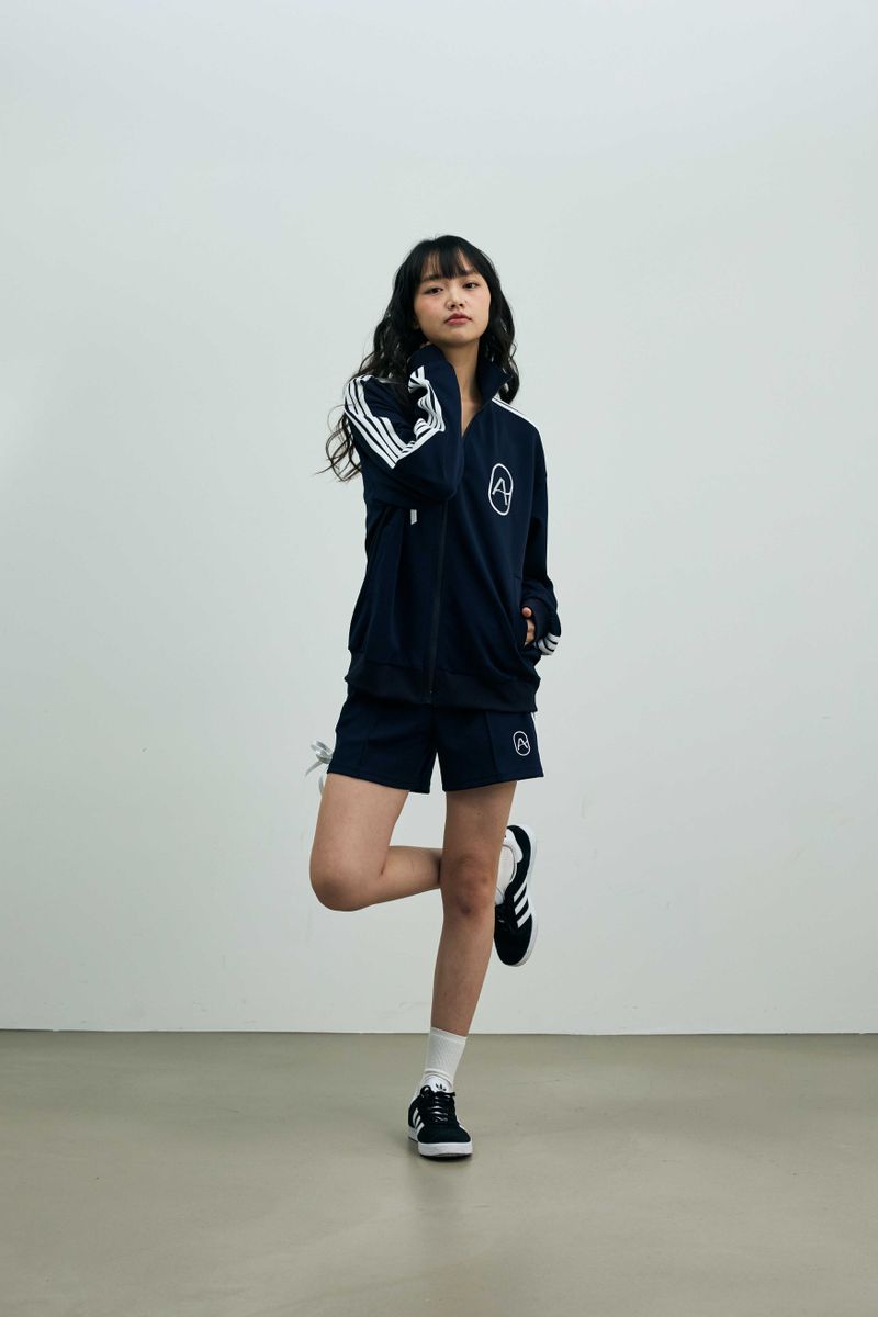 A RIBBON TRACK TOP / NAVY