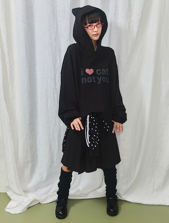 I LOVE CAT NOT YOU CAT EAR HOODIE