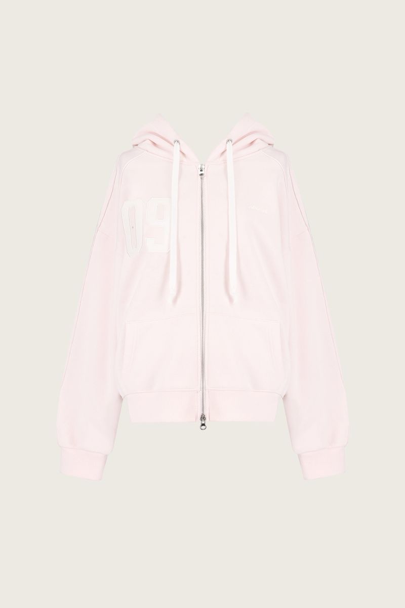 [ 6th Pre-order ]09 Numbering hooded zip-up, Pink