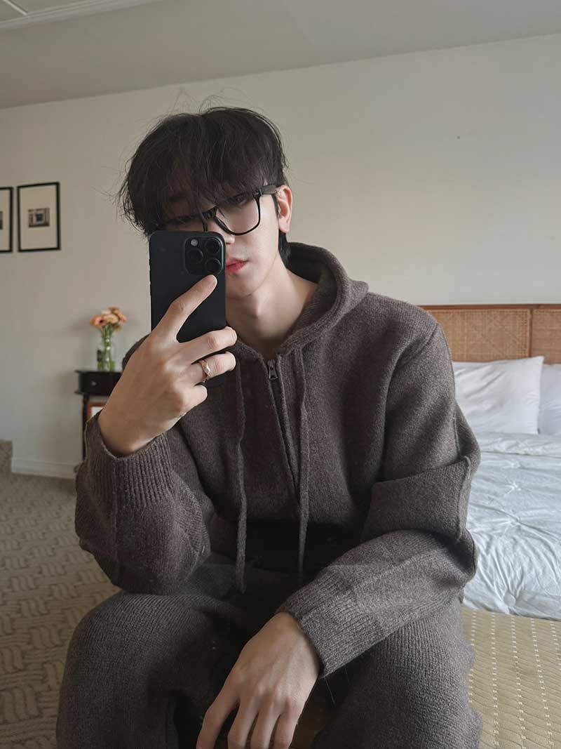 ASCLO Maison Knit Hood Zip Up & Pants (7color)