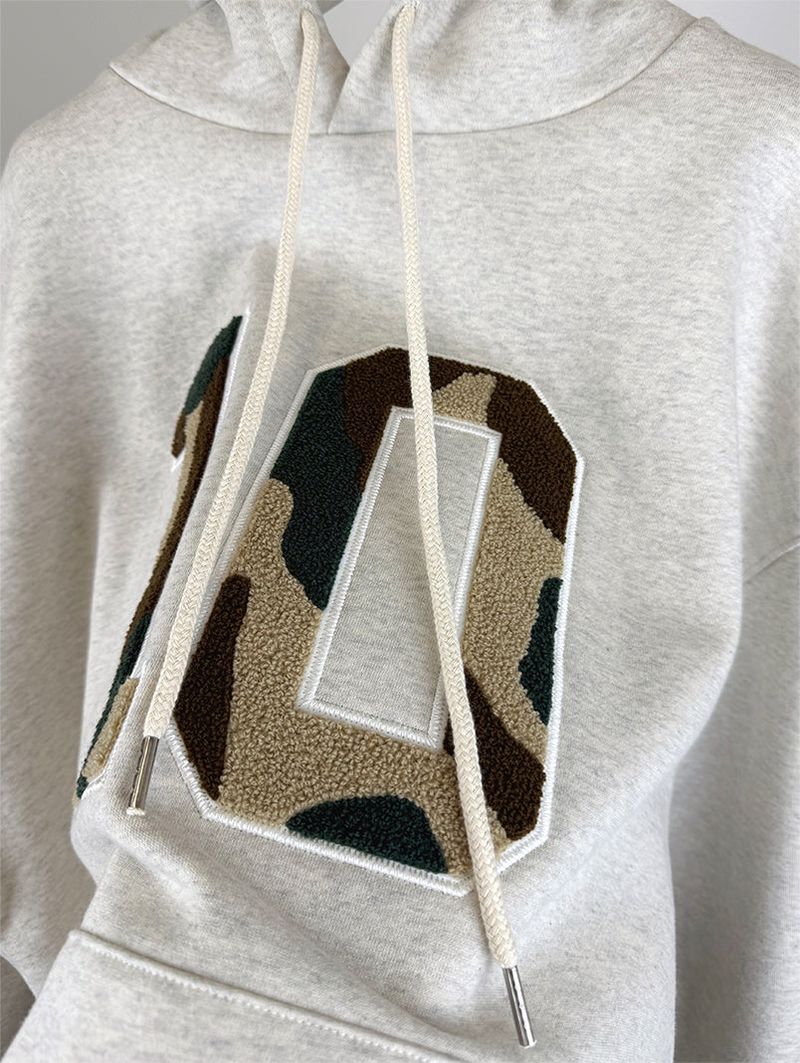 CAMO FLEECE PATCH HOOD (4C)