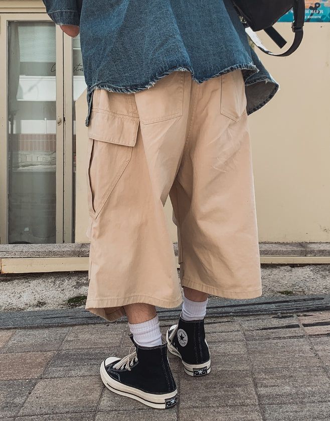 Reason Bermuda Pintuck Cargo Pants