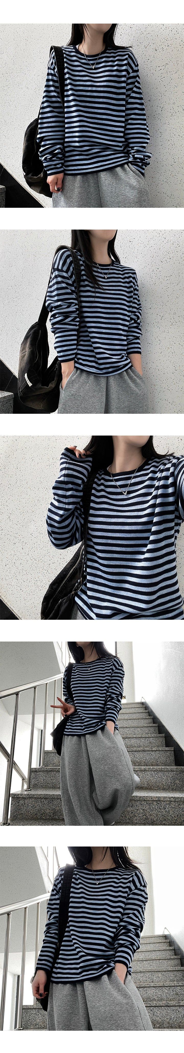 Streaming Basic Long-Sleeved Round Knitwear