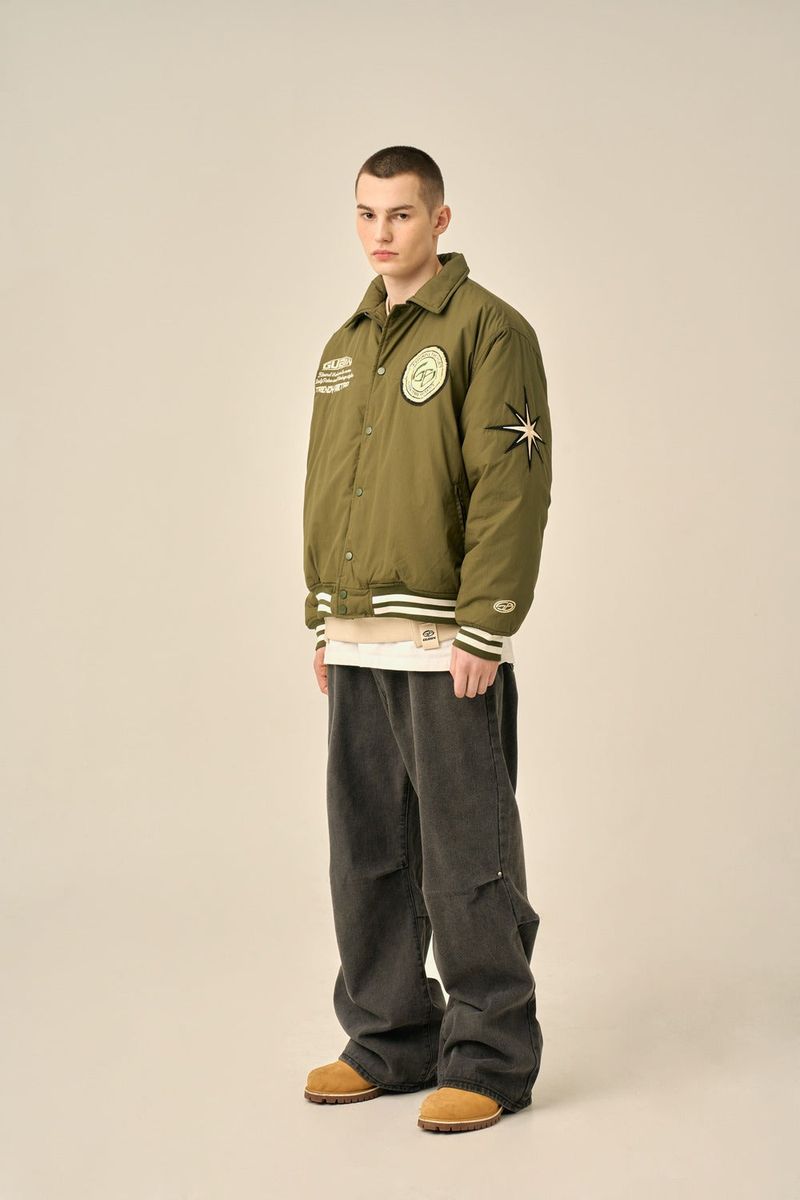 WIDE RIVET POINT JEANS - GRAY