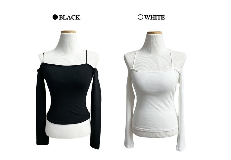 Lia Inner-Cap Off Shoulder Strap Top