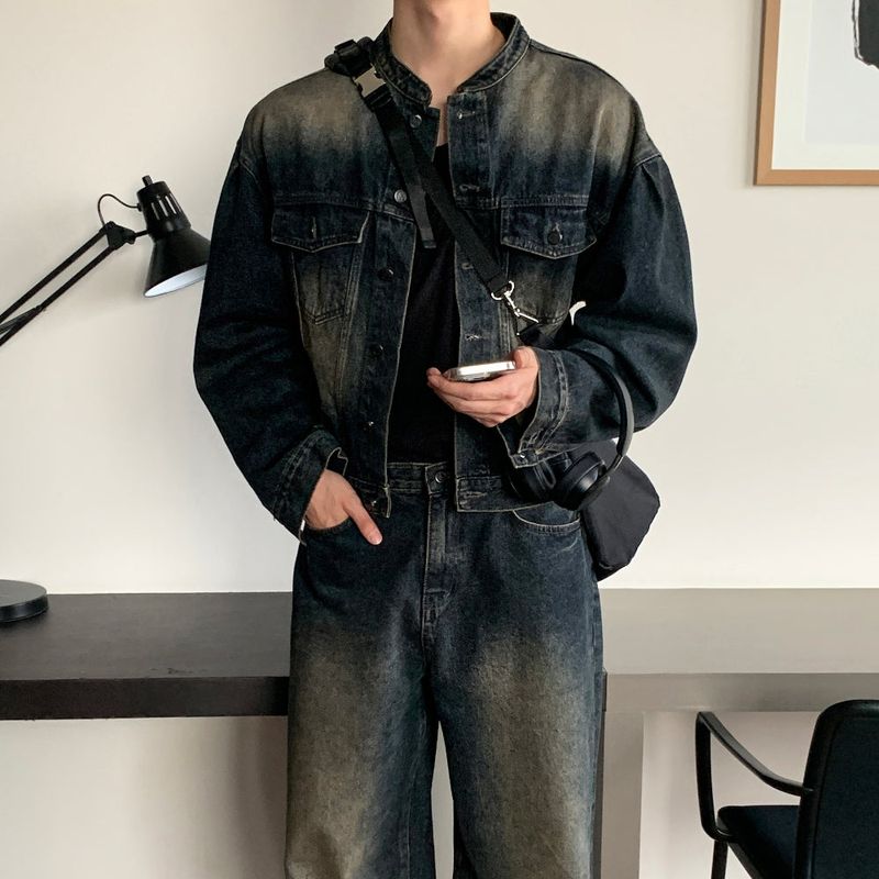 LMN Unbay Brush Crop Over Denim Jacket (3 colors)