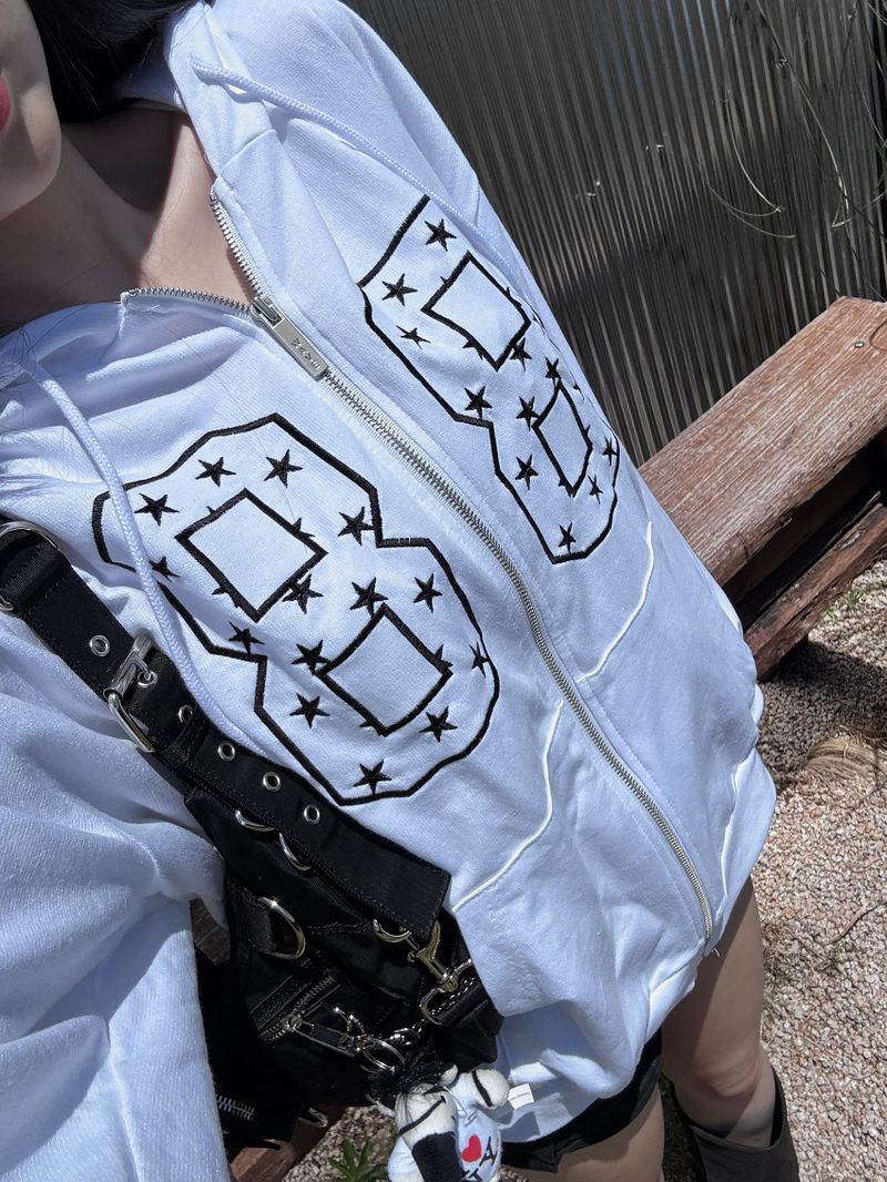 flag star hoodie zip-up(3 color)