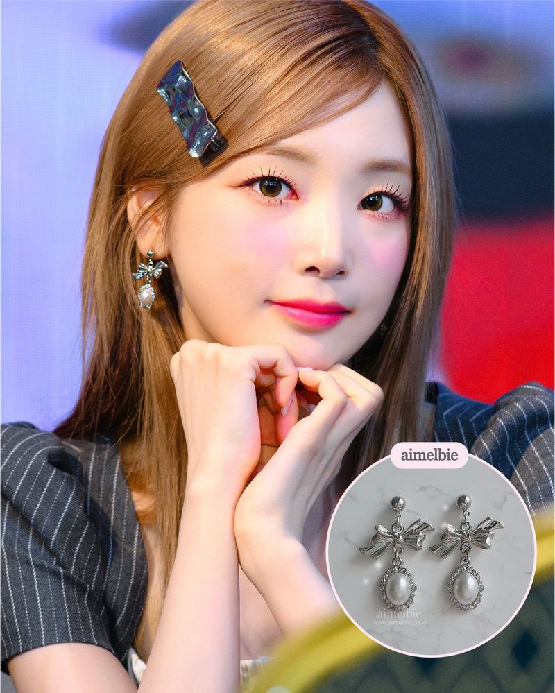 [SNSD Tiffany Earring] Mary Earring - Pearl Version (Silver)