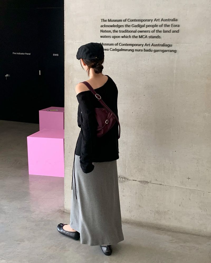 [ORIGINAL] Noir waistband knit