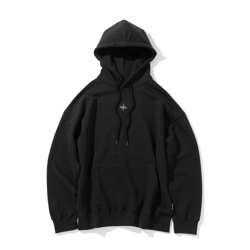 MASSNOUN(マスノウン)の「TWIG LOGO OVERSIZED HOODIE MFFHD001-BK(Tops)」