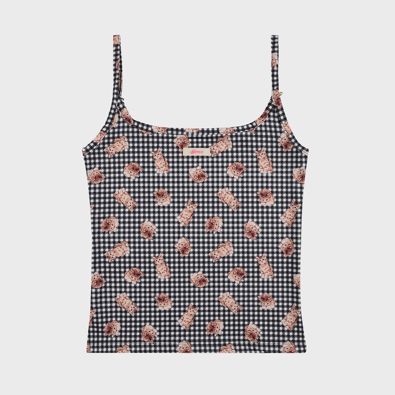 KITTEN CHECK SLEEVELESS