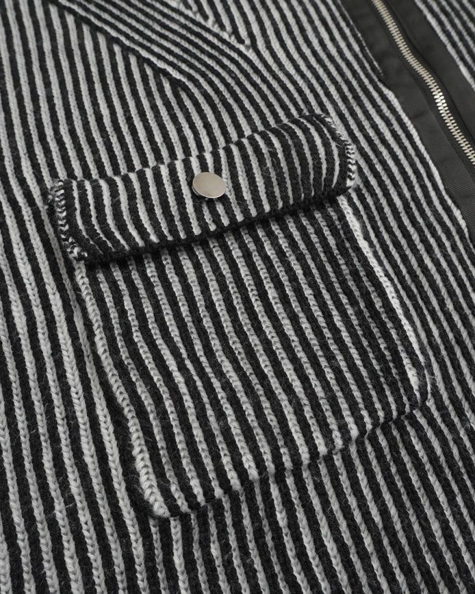 Adel pocket zip-up knit
