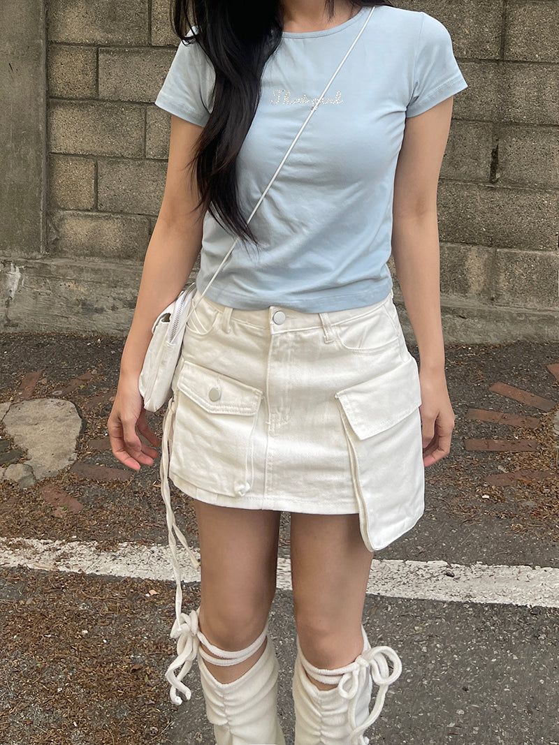 Cute cubic slim t-shirt