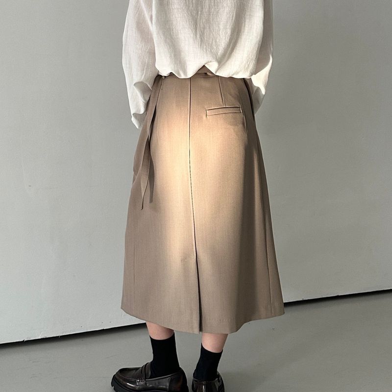 Belted Midi Skirt – 2colors