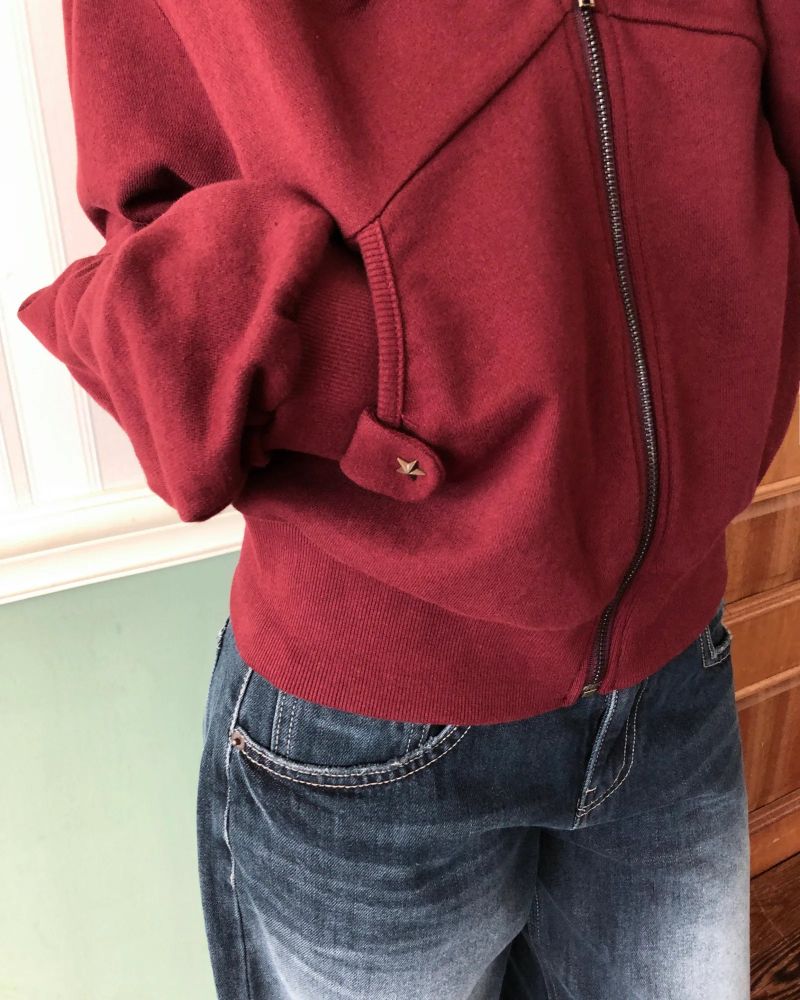 Anne Shirred Pocket Hooded Zip-Up