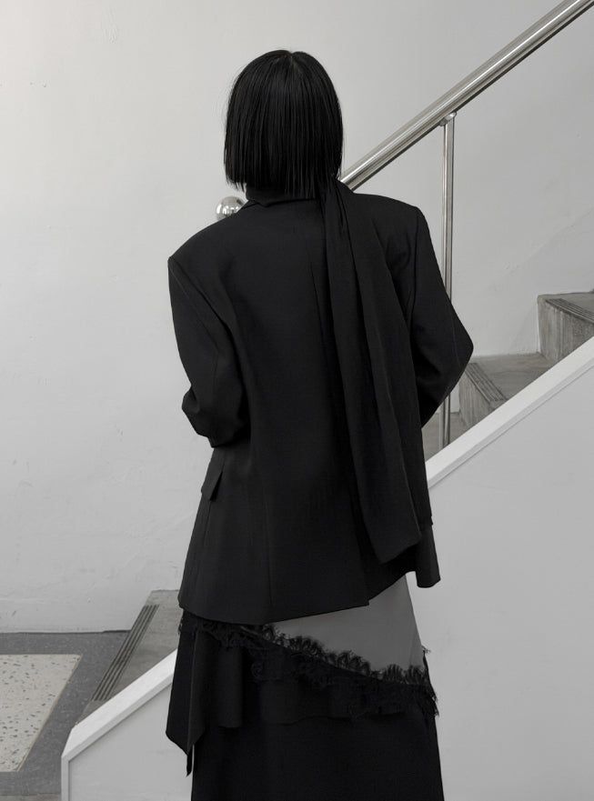 Pinble Stripe Pocket Wrap Jacket