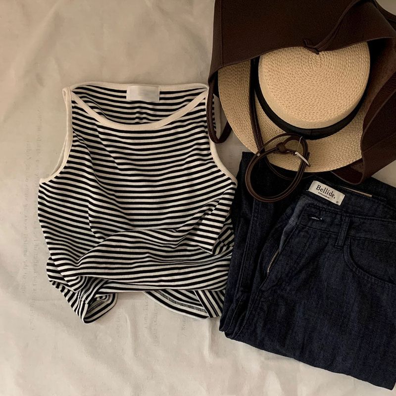 BEIDELLI（ベイデリー）の「[MD pick!] striped boat neck camisole（Tops）」