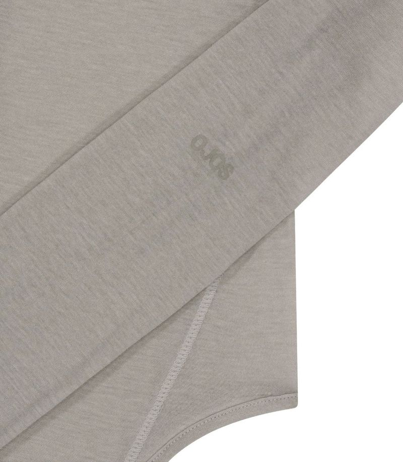Curved Cut Layered Tee / Warm Grey