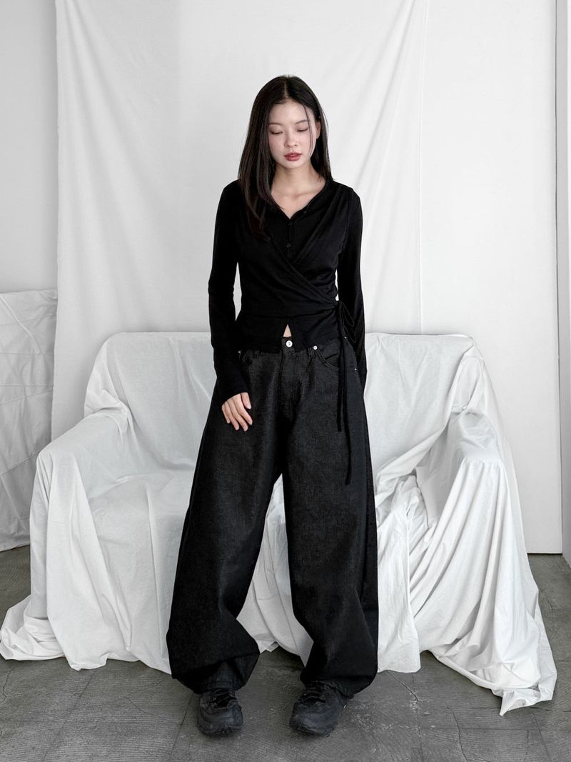  BALLON BLACK DENIM PANTS