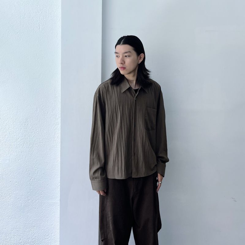 Smoky Taupe Texture Shirt