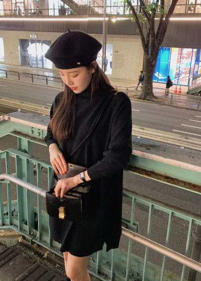 SHOPPERLAND(ショッパーランド)の「タートルネックミニワンピース (4color)(Dresses)」