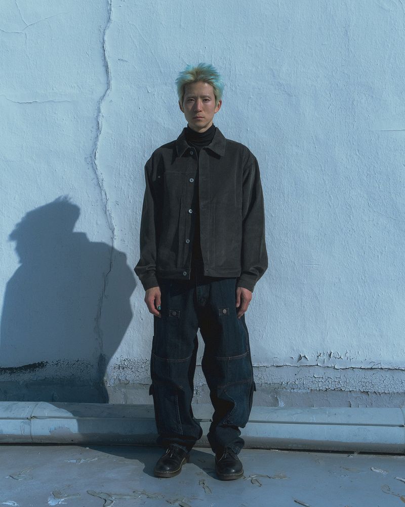 Cargo denim work pants / Deep Indigo