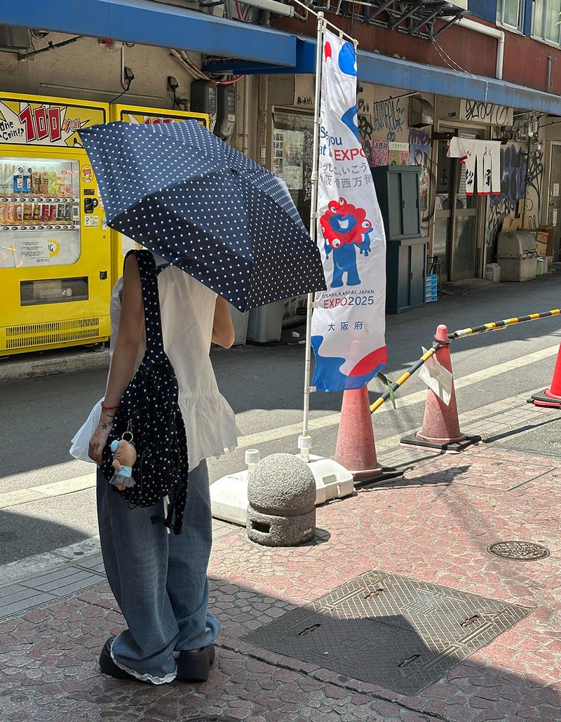 Pouch Bag Set Dotted Spots 5-tier Yangsan&Umbrella