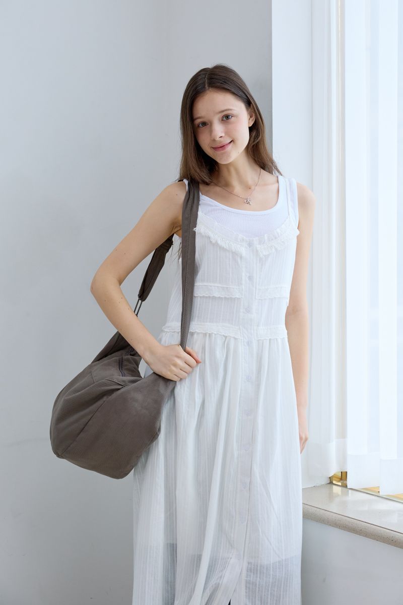 LACE LAYERED LONG DRESS