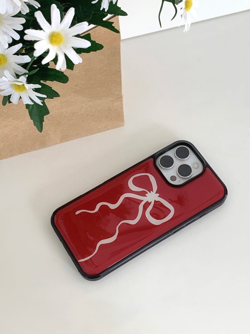 [MADE] Red Velvet Ribbon Epoxy Case