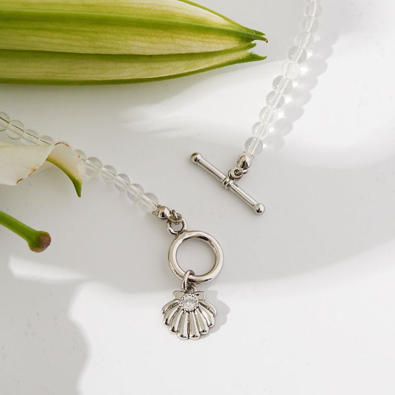 Crystal Shell Quartz Necklace