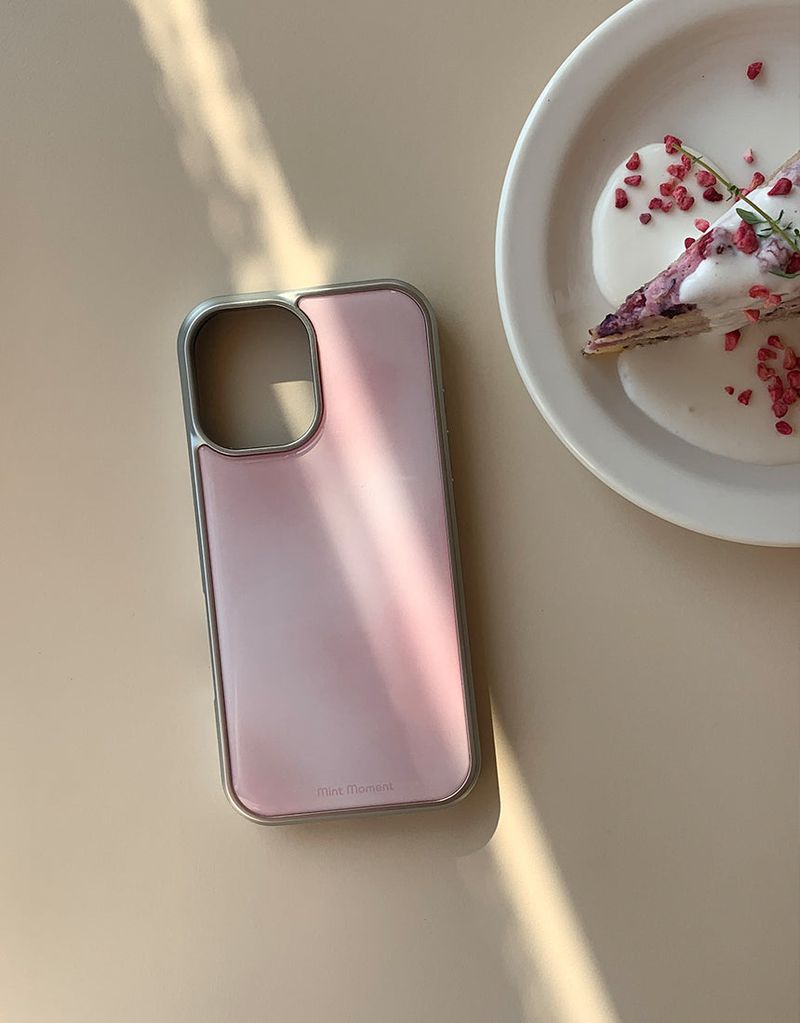 [MADE]ミスティブラッシュ シルバーエポキシ バンパーiPhoneケース