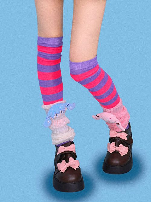 KUO（クーオ）の「キッチュ パープルピンク ニーソックス（ファッション小物）」