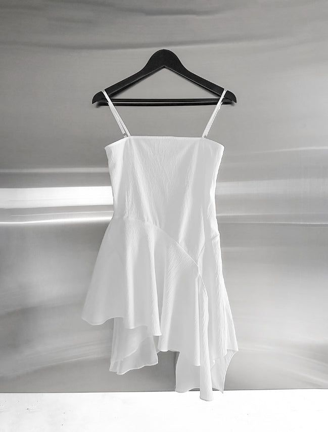 Leri Unbalanced Chiffon Flare One Piece