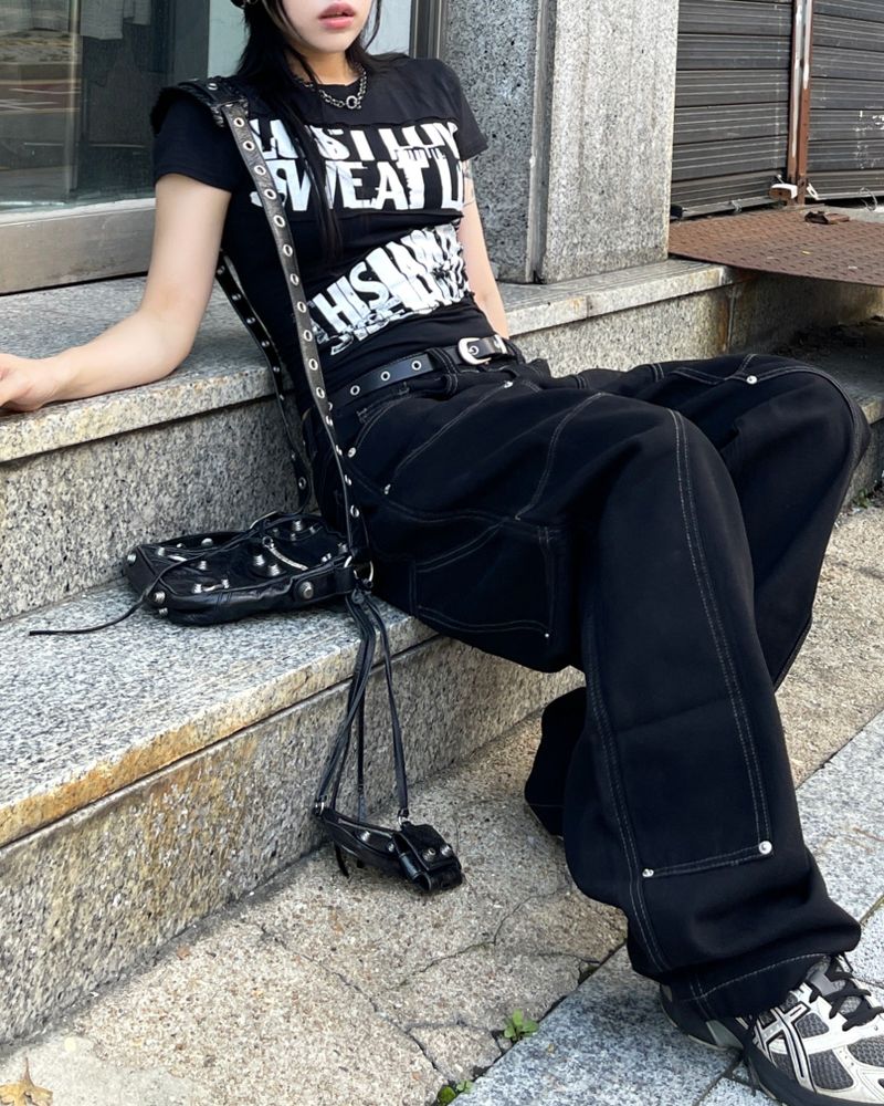 Bakugo Double Ni Carpenter Stitch Denim Pants