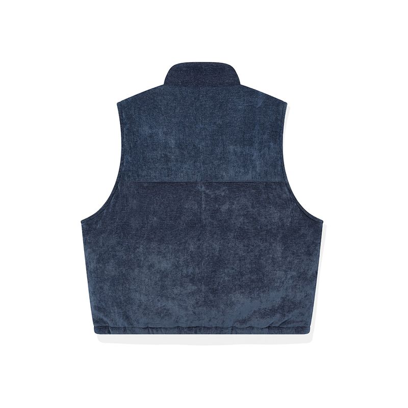 Velvety padded vest / Dark blue