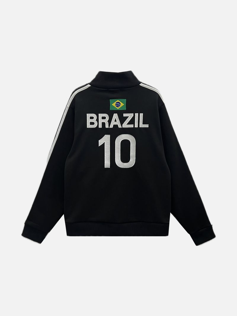 Noir Brazil Track Line Zip-Up 3C