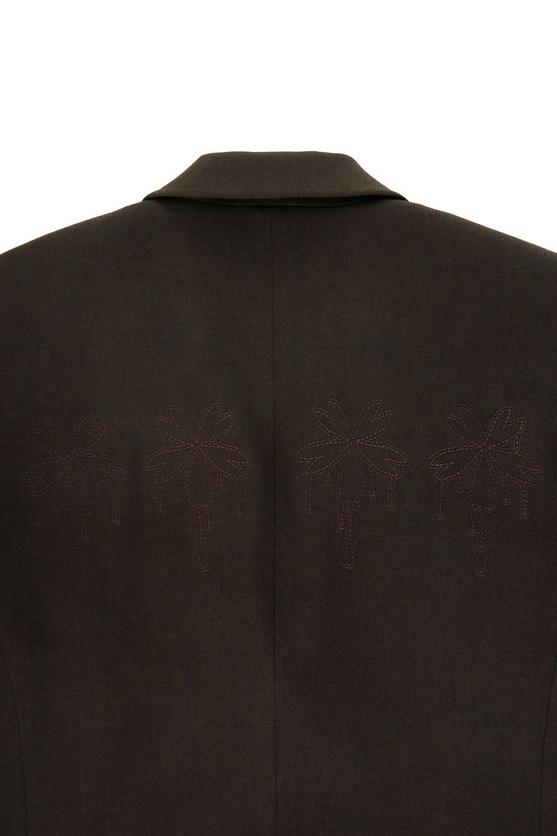 Back Patch Oversized Blazer _ Brown