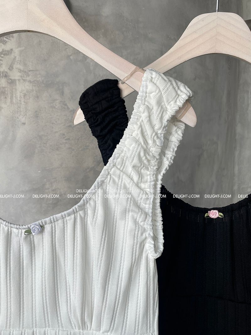 Eyelet Homewear Shirring Sleeveless