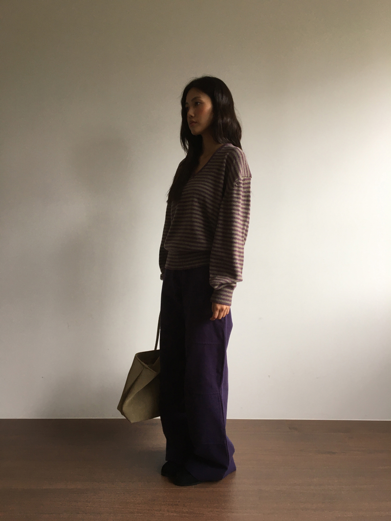 Tri-semi bootcut pants (3color)