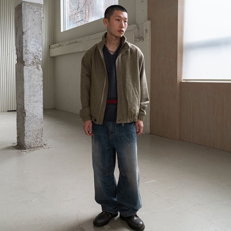 Machete wool blouson / Taupe melange