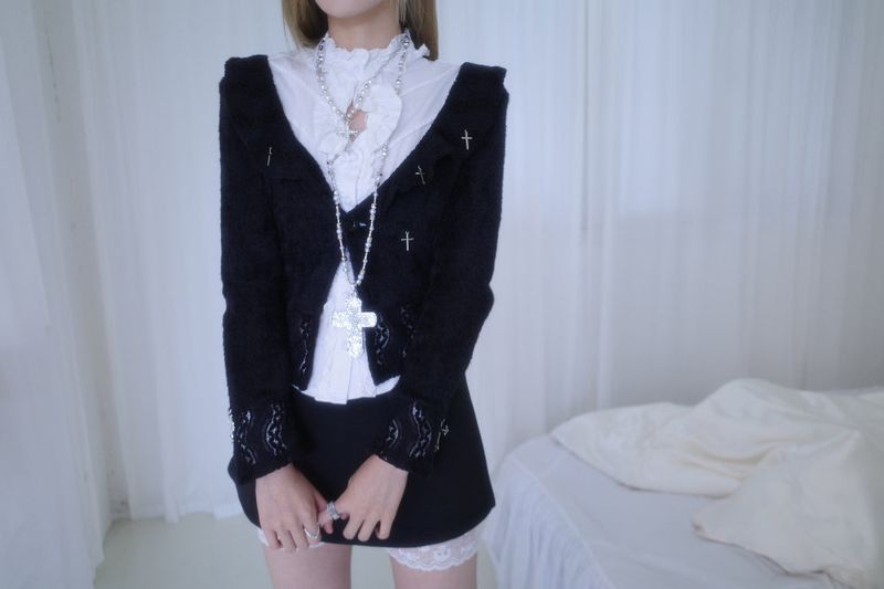[KISS OF LIFE haneul wear] ✞ cross beads necklace ✞