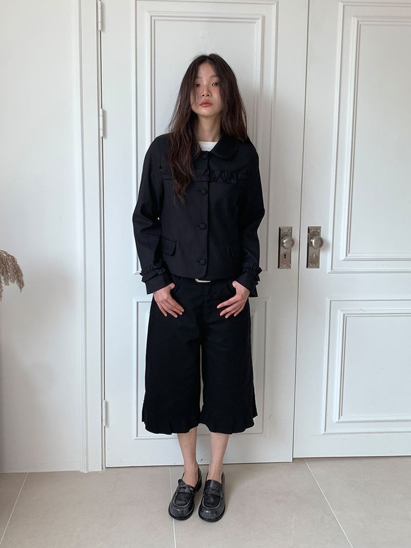 ROUND COLLAR FRILL JACKET (2C)