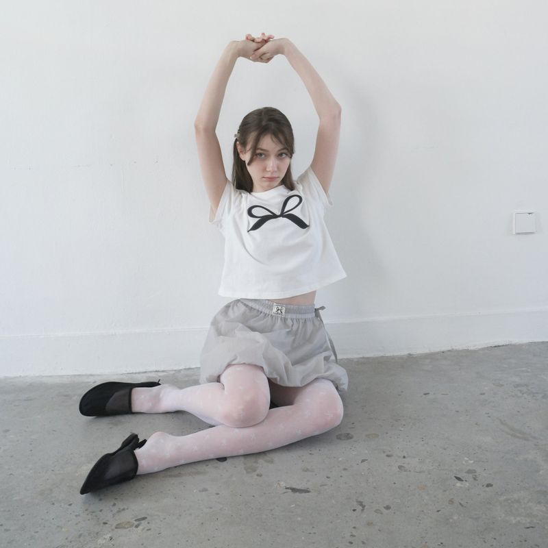 Gray Nylon Pumpkin Skirt