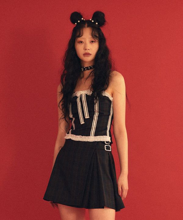 CLUT STUDIO(クラットスタジオ)の「0 6 wool check wrap skirt(Skirts)」
