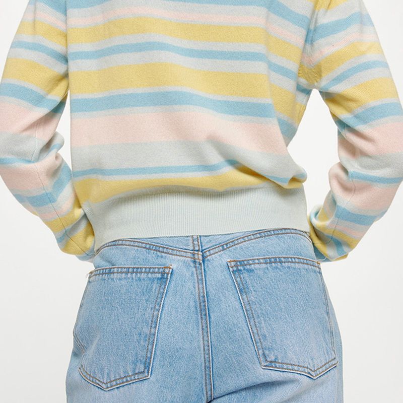 STRIPE SHORT PULLOVER_LIGHT BLUE