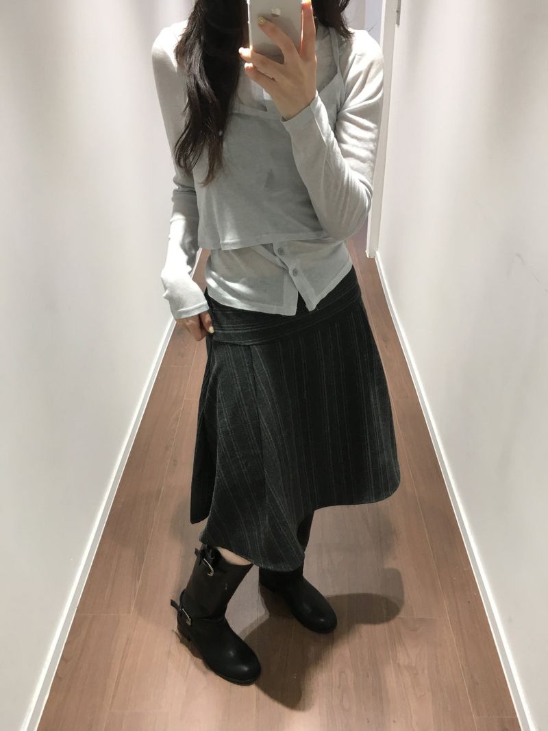 Label Midi Skirt (2color)