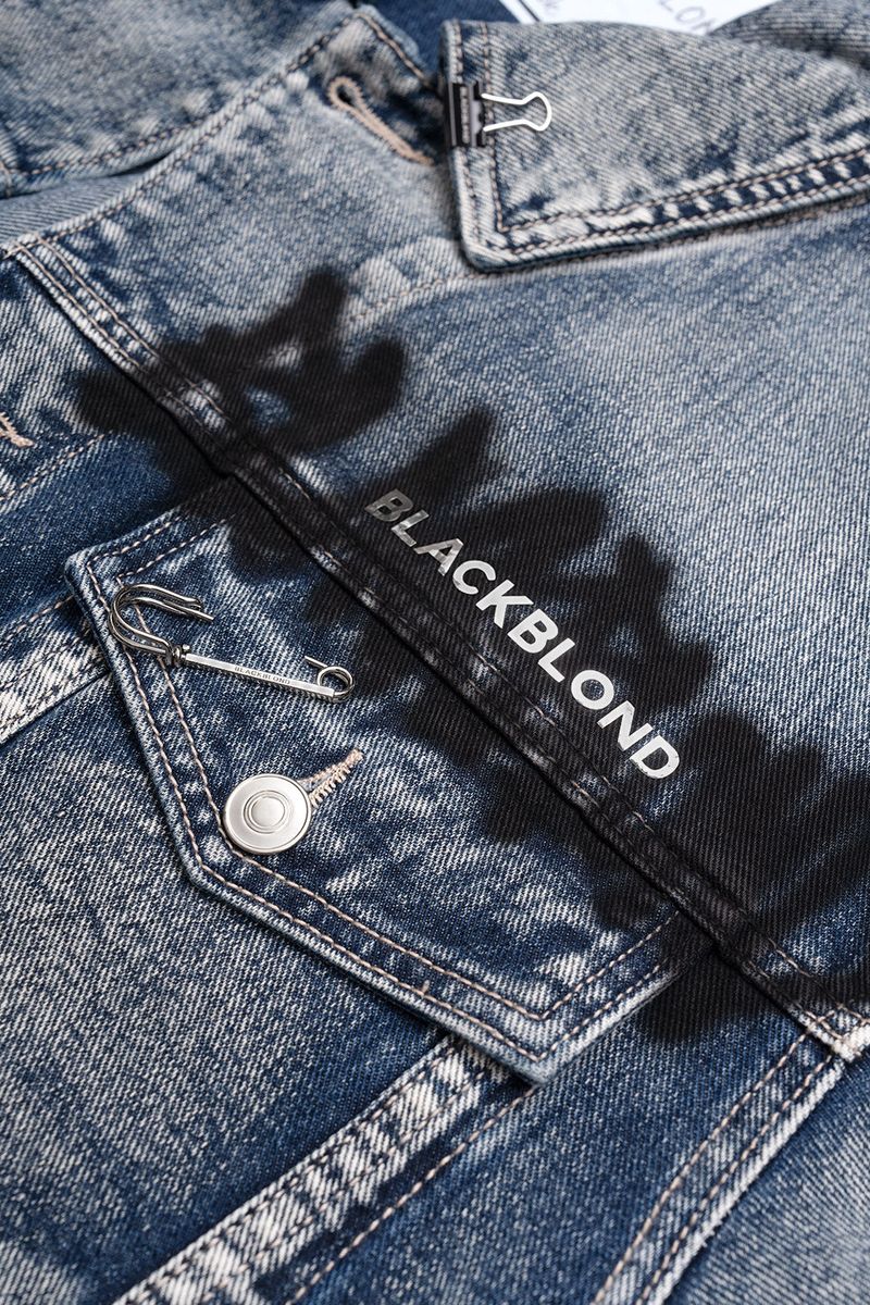 BBD Graffiti Metal Logo Denim Jacket (Smoke Blue)